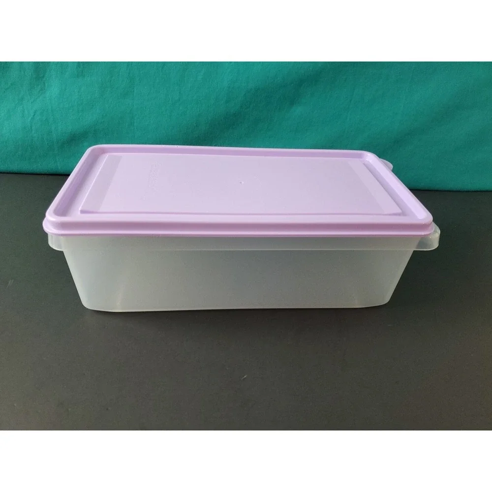 Tupperware Stak N Store Stack Rectangular Refrigerator Lilac 1.5l / 6.25 Cup New